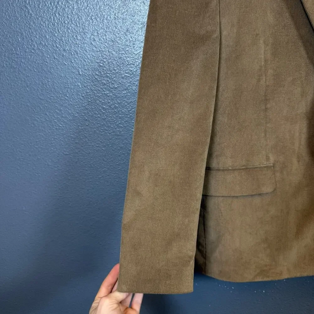 Lauren Ralph Lauren 44s men’s beige velvet blazer 2 dots suit jacket